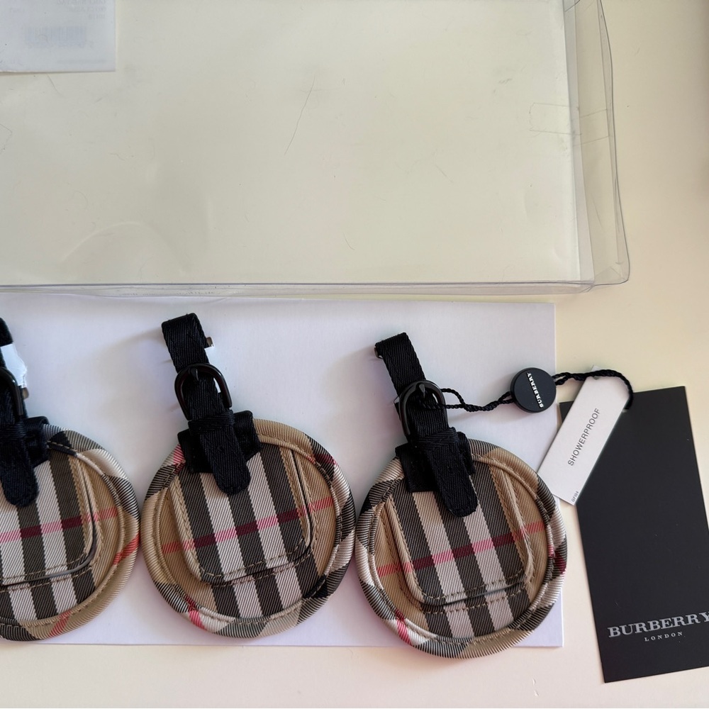 Burberry Signature Plaid Check Golf Bag Tags - Set of 3 (Vintage)